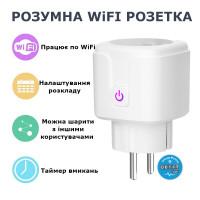 Дистанційна Wi-Fi розетка з функцією моніторингу та вимірювання споживаної потужності до 20A Tuya (Smart Life) від Qiachip за 345грн (код товару: S20P )