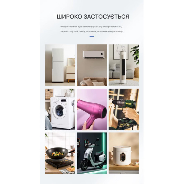 WiFi Умная розетка до 16A с функцией защиты: Ватметр, реле напряжения и циклический таймер (Tuya Smart/Smartlife) от TOMZN