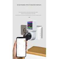 WiFi Умная розетка до 16A с функцией защиты: Ватметр, реле напряжения и циклический таймер (Tuya Smart/Smartlife) от TOMZN