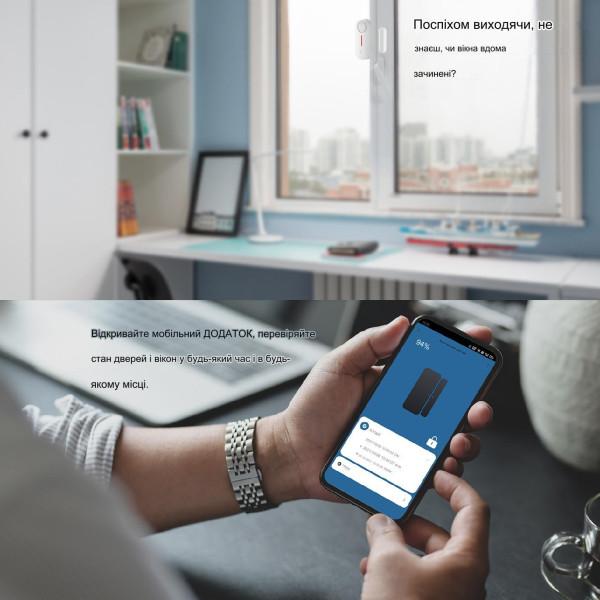 Wi-Fi датчик відкриття / закриття дверей для домашньої сигналізації з сиреною Tuya (Smart Life) від EACHEN за 395грн (код товару: WIFIDT2 )