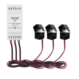 Трьохфазний WiFi пристрій рахування енергії з вольтметром лічильником та контактом котролю до 200A 300A або 500А для Tuya (SmartLife)