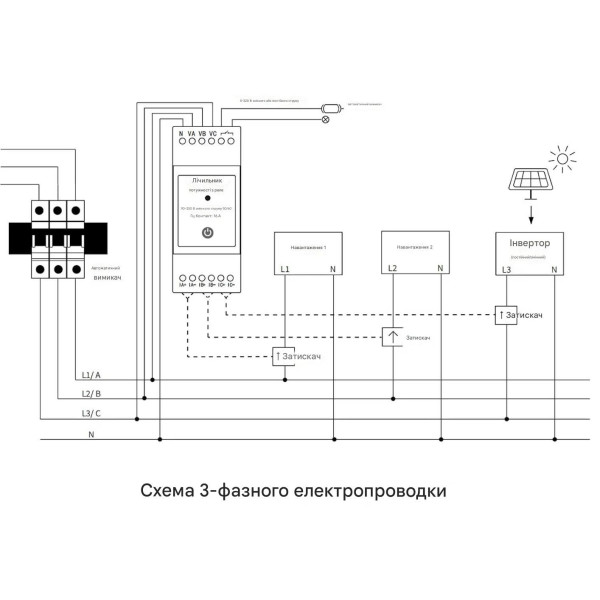 Трехфазное WiFi устройство для расчета энергии с вольтметром счетчиком и контактом контроля до 200A 300A или 500А для Tuya (SmartLife) от Qiachip Трехфазное WiFi устройство для расчета энергии с вольтметром счетчиком и контактом контроля до 200A 300A или 500А для Tuya (SmartLife) от Qiachip