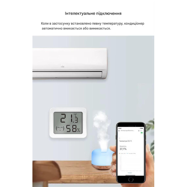 Zigbee датчик температуры и влажности с ЖК-дисплеем от EACHEN Zigbee датчик температуры и влажности с ЖК-дисплеем от EACHEN