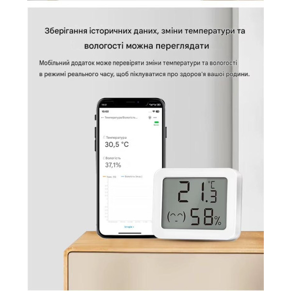 Zigbee датчик температуры и влажности с ЖК-дисплеем от EACHEN Zigbee датчик температуры и влажности с ЖК-дисплеем от EACHEN
