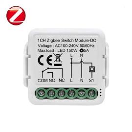 Zigbee вимикач з сухим перемикальним контактом реле застосунок TUYA (Smartlife)