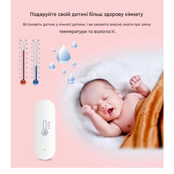 Zigbee датчик температуры и влажности нс батарейками Tuya (Smart Life) от Qiachip