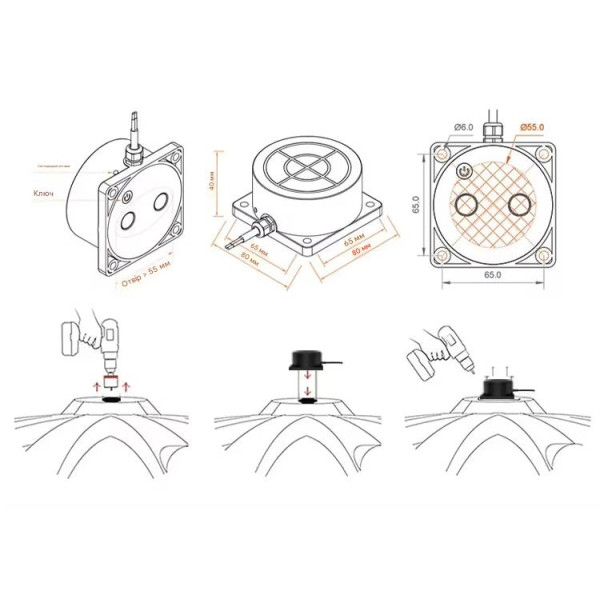 Беспроводной ультразвуковой Zegbee датчик уровня воды в баке с функцией определения уровня жидкости для Tuya (SmartLife) от EACHEN